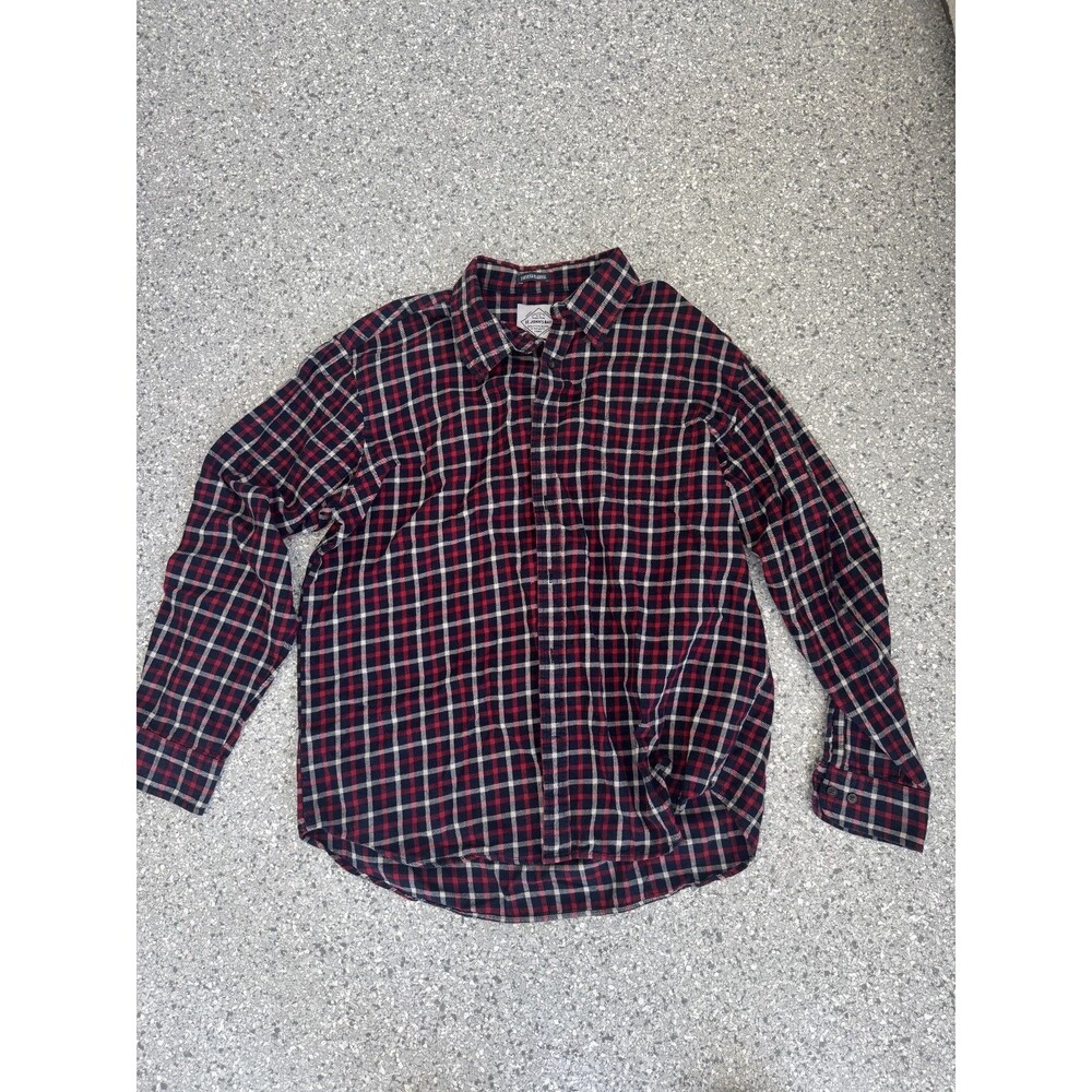 St Johns Bay Mens Red/Black Button Down size XL